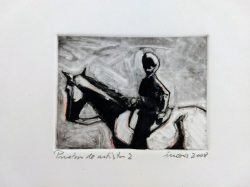 Monotipo26: Caballo 2 - 2009 -  Plancha 16x12cm - Papel 250gr. Canson Guarro